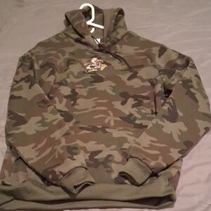 Camouflage Hoodie with Embroidered University Of Miami Logo